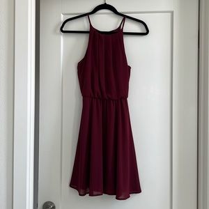 Burgundy cocktail dress